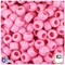 BeadTin Baby Pink Opaque 9mm Barrel Plastic Pony Beads (500pcs)